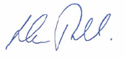 Signature of Prime Minister